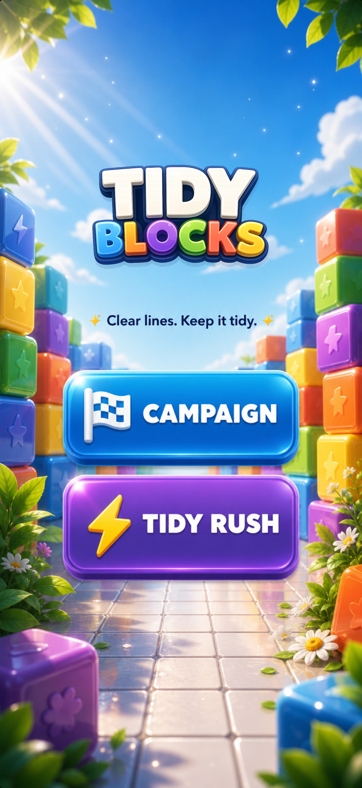 Tidy Blocks level map on iPhone